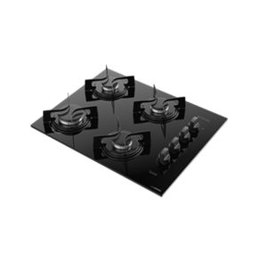 Cooktop 4 Bocas Preto com Mesa de Vidro Atlas U Top Bivolt