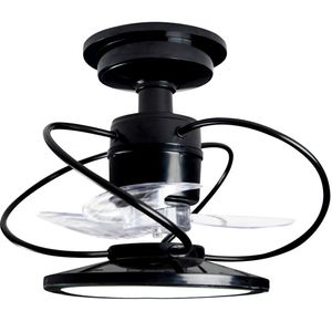 Ventilador de Teto Treviso Preto Confort LED Controle Remoto