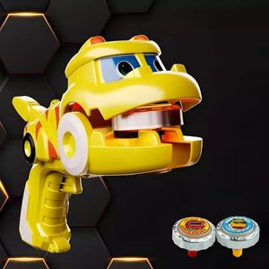 Beyblade + 2 Lançadores Dinossauro Amarelo