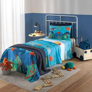 Jogo de Cama Solteiro Kids Priori Sea Fun 130 Fios Dohler