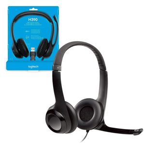 Headset Logitech H390, Usb, Redução De Ruídos, Preto