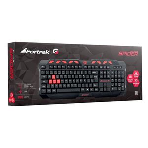 Teclado Gamer Fortrek Spider Gk706 Usb Abnt2 Preto