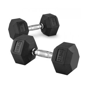 Par de Halteres Dumbell Sextavado 27,5kg Ahead Sports AS2102