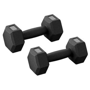 Par De Halteres Dumbell Ciment Sextavado Bonafit 10kg Preto