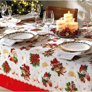 Toalha Mesa Retangular Athenas 160x250cm Natal 111 Dohler