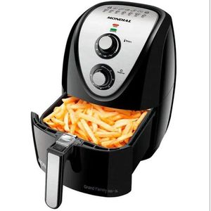 Fritadeira Air Fryer Mondial Family 5L 1900W Afn-50 - 2037-03 Preto/Inox 110 Volts