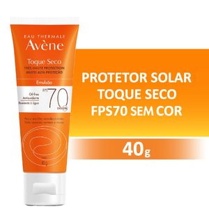 Protetor Solar Facial Emulsão Solar Avène Toque Seco FPS 70 40g