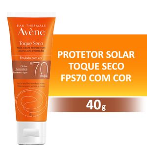 Protetor Solar com Cor Avène Emulsão Solar Toque Seco FPS 70 Color Universal