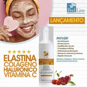 Mousse de Limpeza Purifc Elastin C Higienizante Suave para Todos os Tipos de Pele 150 ml.