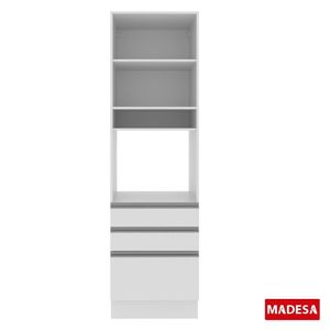 Torre Quente de Forno Glamy 1 Porta 3 Gavetas Branco Madesa