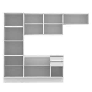 Cozinha Acordes Glamy Branco 100% MDF Armário Balcão Madesa