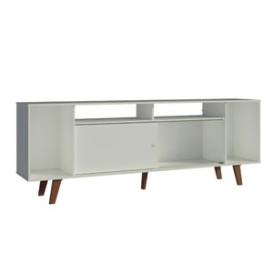 Rack Cancun para TV até 65" com Pés Branco/Rustic Madesa