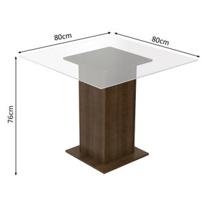 Conjunto Sala De Jantar Madesa Aline Mesa Tampo De Vidro Com 4 Cadeiras