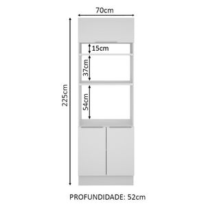 Torre Quente Madesa Stella 70 cm 3 Portas Branco