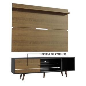 Rack Madesa Dubai e Painel para Tv até 65 Polegadas com Pés