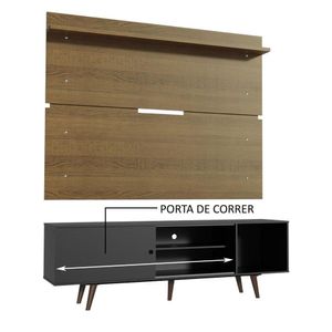 Rack Madesa Dubai e Painel para Tv até 65 Polegadas com Pés