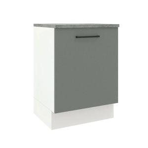 Balcão Madesa Agata 60 Cm 1 Porta Branco Cinza