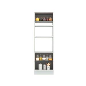 Torre Quente Madesa Lux 70cm 3 Portas Branco Cinza