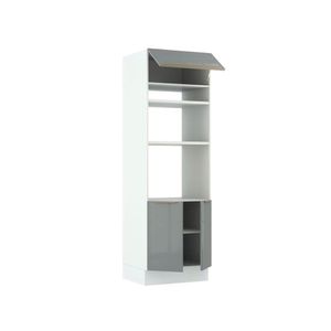 Torre Quente Madesa Lux 70cm 3 Portas Branco Cinza