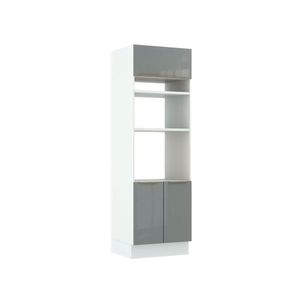 Torre Quente Madesa Lux 70cm 3 Portas Branco Cinza