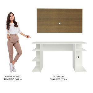 Mesa Para Computador Gamer e Painel Para Tv Até 50 - Branco