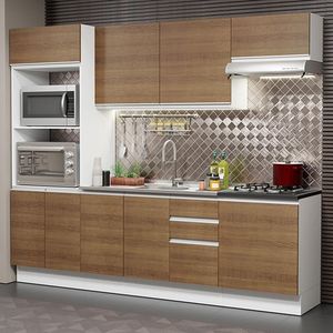 Cozinha Completa 100% Mdf Madesa Acordes Branco Rustic