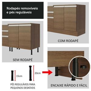 Cozinha Completa 180008 Com Armário E Balcão RusticRustic