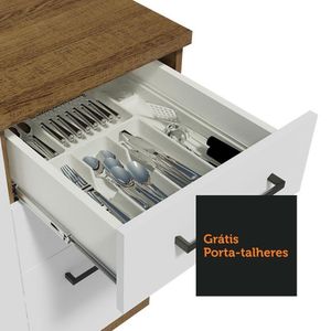 Cozinha Completa 260002 Com Armário E Balcão Rustic/branco