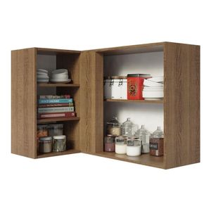 Armário Aéreo 1 Porta Para Linha De 60 Cm Rustic/Branco
