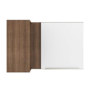 Armário Aéreo Com Adega 1 Porta Rustic/Branco Veludo