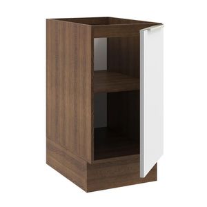 Balcão 40 Cm 1 Porta (sem Tampo) Rustic/Branco Veludo