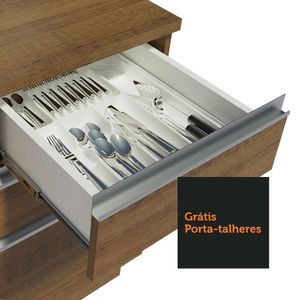 Cozinha 349001 Com Armário E Balcão Rustic/Rustic/Crema