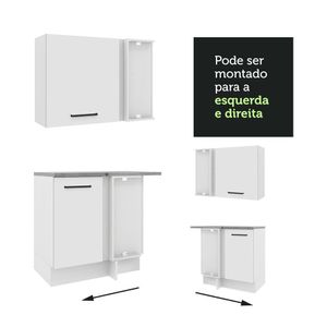 Cozinha Completa 459001 Com Armário E Balcão Branco Branco