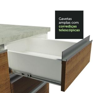 Cozinha Completa 270011 Com Armário E Balcão Branco/Rustic