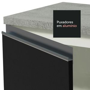 Cozinha Completa 270010 Com Armário E Balcão Branco/Preto