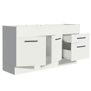 Balcão De Pia 150 Cm 2 Portas E 2 Gavetas Branco Branco