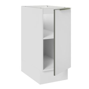 Balcão 35 Cm 1 Porta (sem Tampo) Branco/Branco Veludo