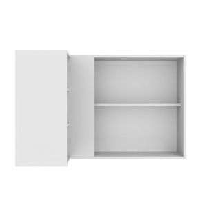 Armário Aéreo Com Adega Acoplada 1 Porta Branco/Branco