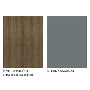 Paneleiro Emilly 2 Portas - Rustic/cinza Rustic/cinza
