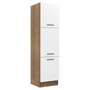 Paneleiro 60 Cm 3 Portas Rustic/branco Rustic/branco