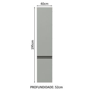 Paneleiro 40 Cm 2 Portas Suspenso Cinza Nice Madesa Cinza