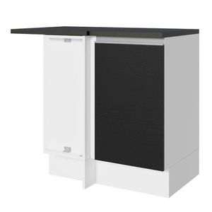 Balcão De Canto 100% Mdf 1 Porta Branco/preto