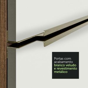 Balcão 40Cm 1PTA Rustic/Branco Veludo Lux Madesa Rustic