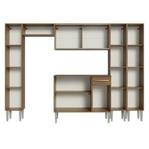 Armário De Cozinha Completa 261Cm Madesa 06 Rustic