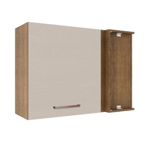 Armário Aéreo De Canto 1 Porta Agata Madesa Rustic/crema