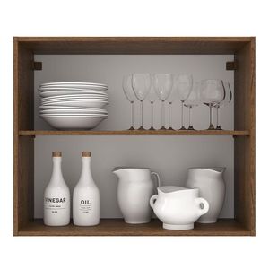 Armário Aéreo 80 Cm 2 Portas Agata Madesa Rustic/crema