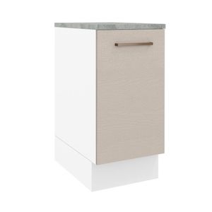 Balcão 40 Cm 1 Porta Branco/crema Agata Madesa Branco/crema