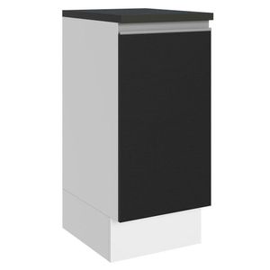 Balcão 100% Mdf 35 Cm 1 Porta Branco Preto Acordes Madesa Branco/preto