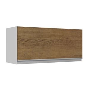 Armário Aéreo 100% Mdf 70 Cm 1 Porta Basculante Branco/rustic Acordes Madesa Branco/rustic