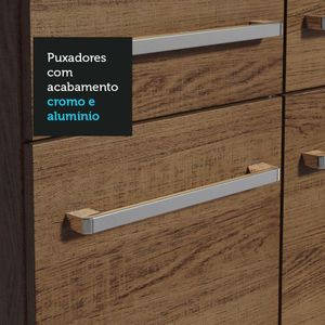 Armário De Cozinha Compacta 165cm Rustic Emilly Madesa 08 Rustic